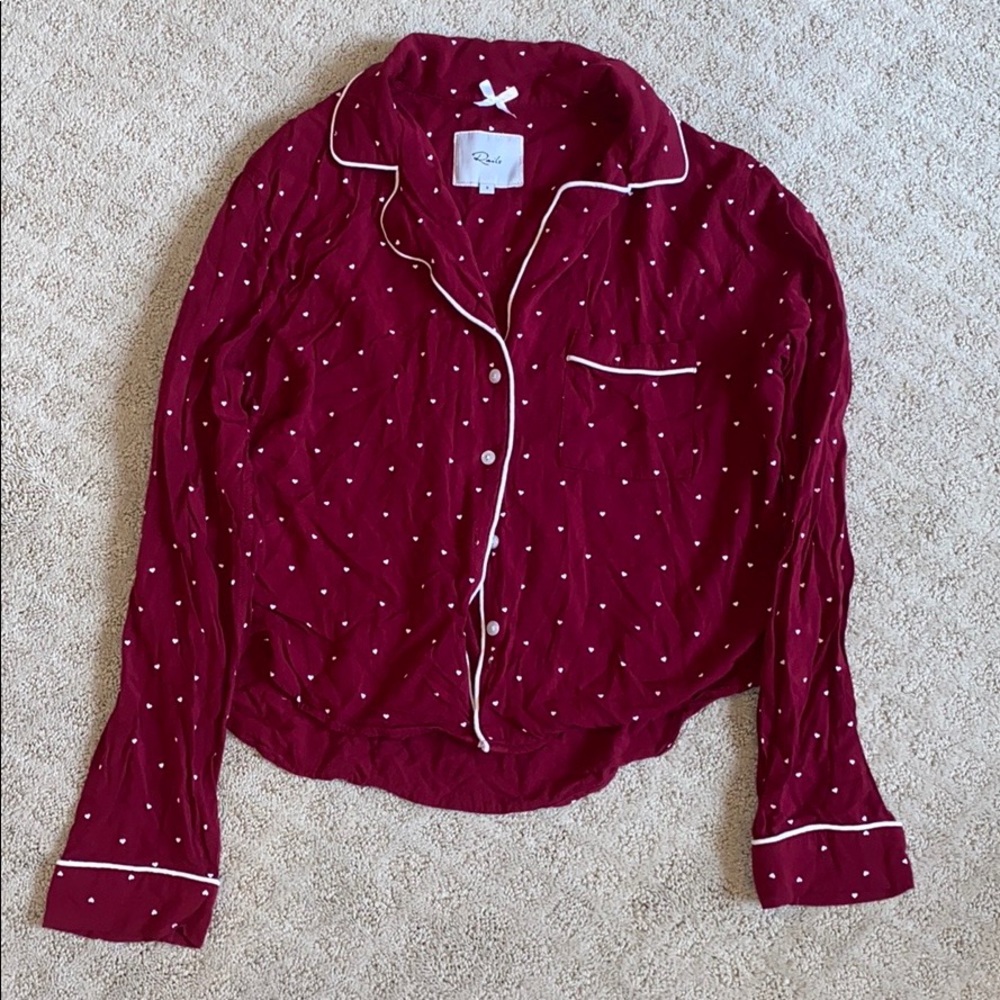 Rails silk heart pajamas/lounge set